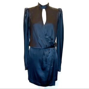 FRAME | Puff Sleeve Silk Dress